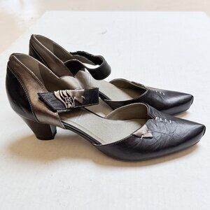 Dorking Shoes Womens 41 US 10 Mary Jane Pump Black Dress Shoe Courts Goth Whimsy